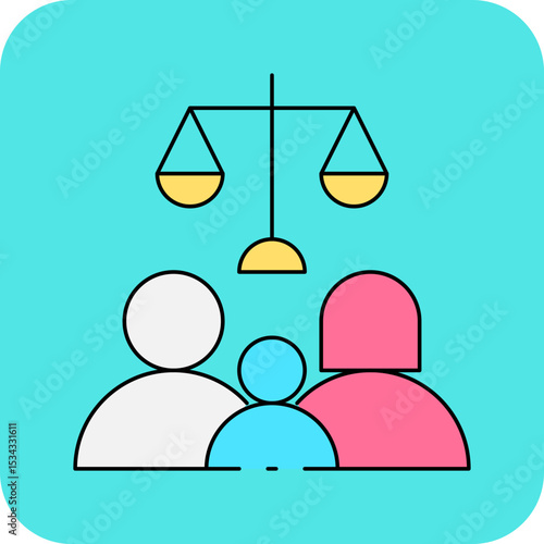 Law single icon vector illustration