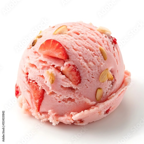 ice cream scoop on white background