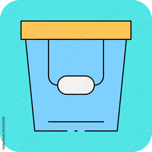 Bucket single icon vector illustration