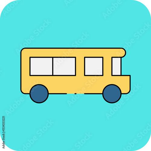 Bus single icon vector illustration
