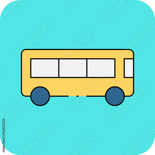 Buses single icon vector illustration