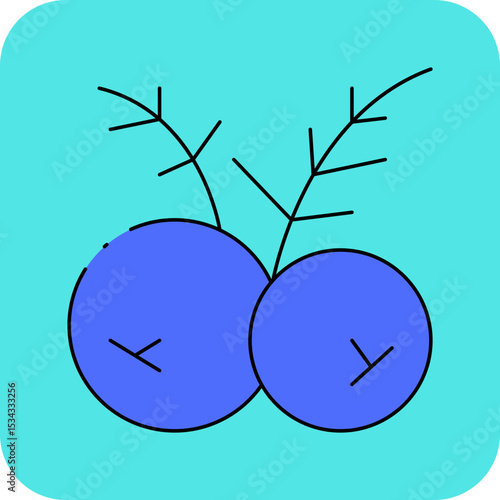 Blueberry single icon vector illustration