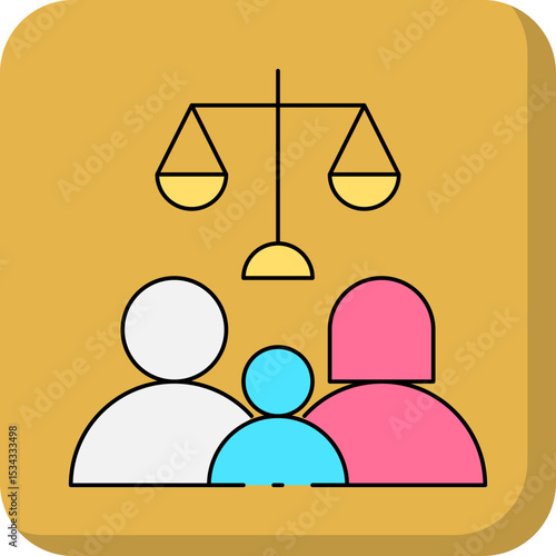 Law single icon vector illustration