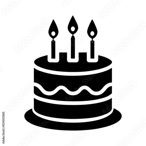 birthday cake vector silhouette