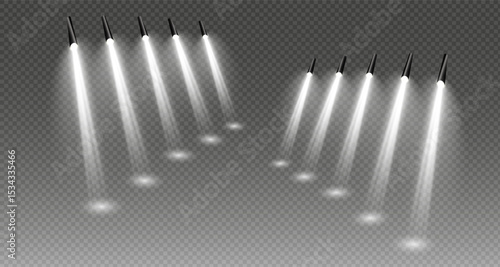 Vector light set includes light source, studio lighting. It also includes spotlight lighting and spotlight PNG. Finally, it includes light rays and light effect. For Holidays