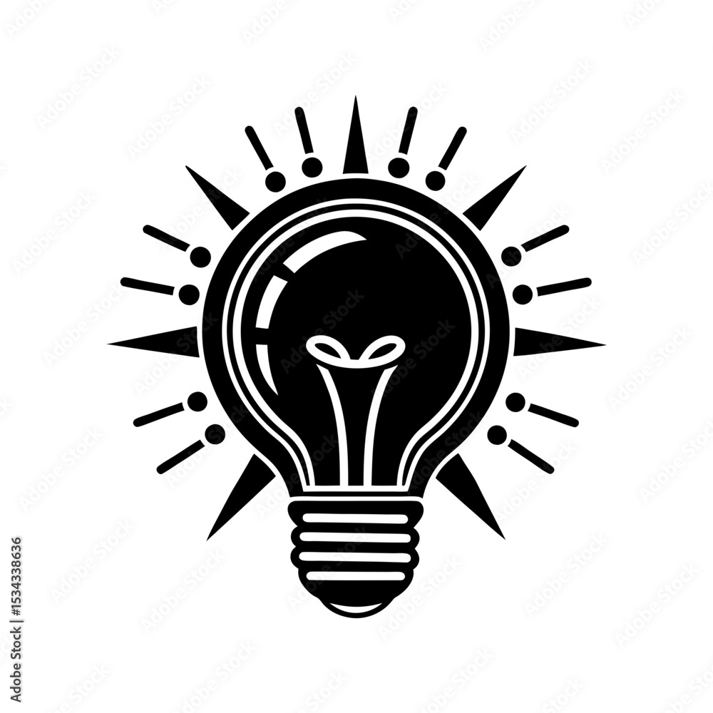 idea icon vector art silhouette idea icon vector art silhouette