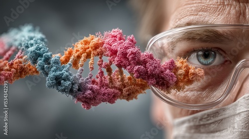 Dna research action laboratory scientific image biotechnology environment close-up view genetic engineering concept