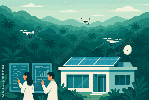 Researchers using drones and solar-powered tech in rainforest lab