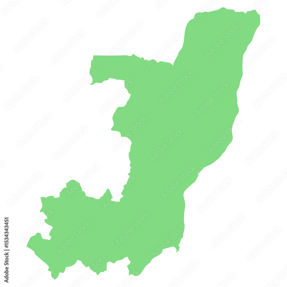 map of Republic Congo green map of Republic Congo green