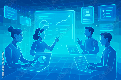 Team collaboration in virtual data analytics environment