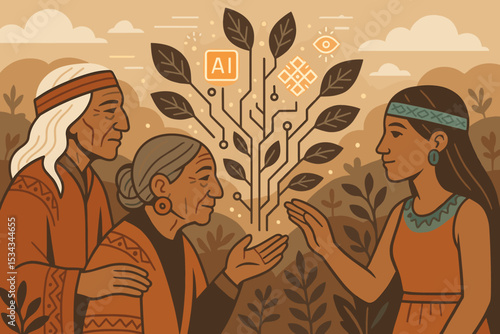 Elders and youth connecting over AI and ancestral wisdom