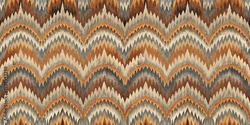 Vibrant chevron pattern in earthy tones, perfect for home decor.
