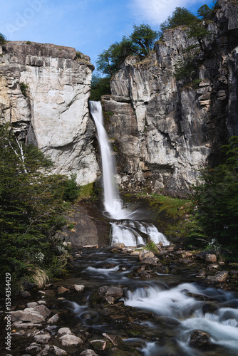 waterfall in the mountains