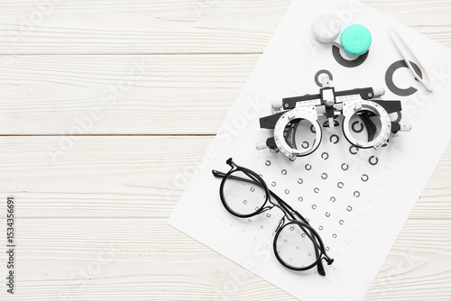 Optical trial frame with ey...