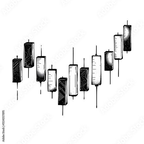 Dynamic Candlestick Chart Vector