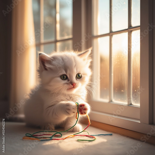 cat on window