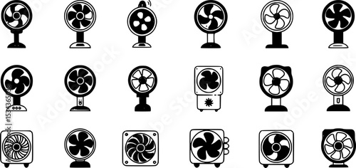 Fans icons. Vector illustration
