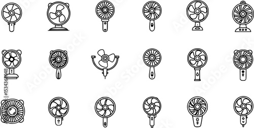 Fans icons. Vector illustration
