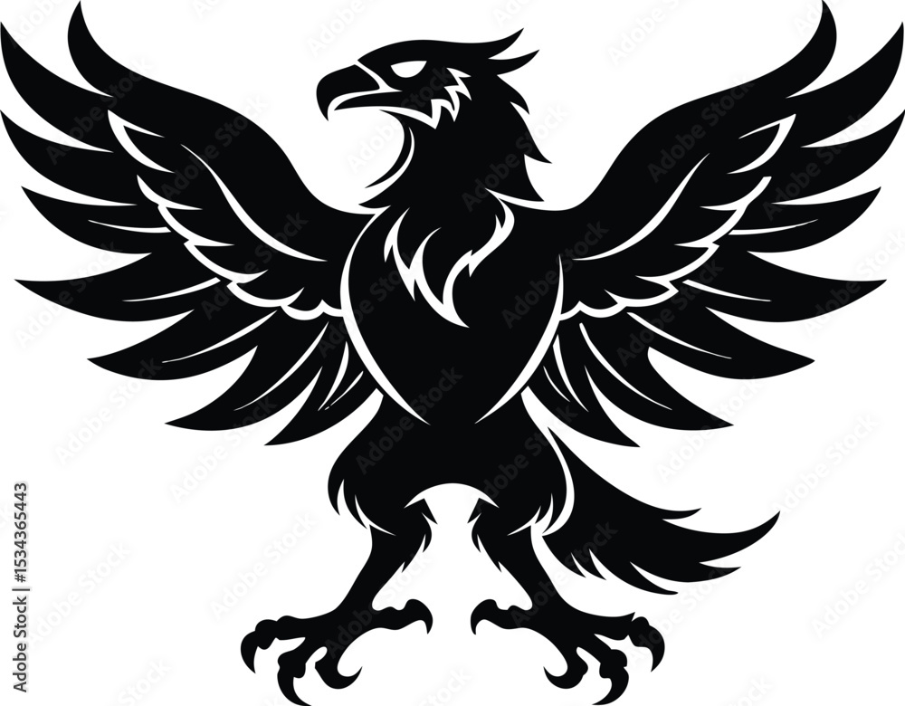 Obraz premium Decorative Eagle Vector Design, Eagle Bird Clipart