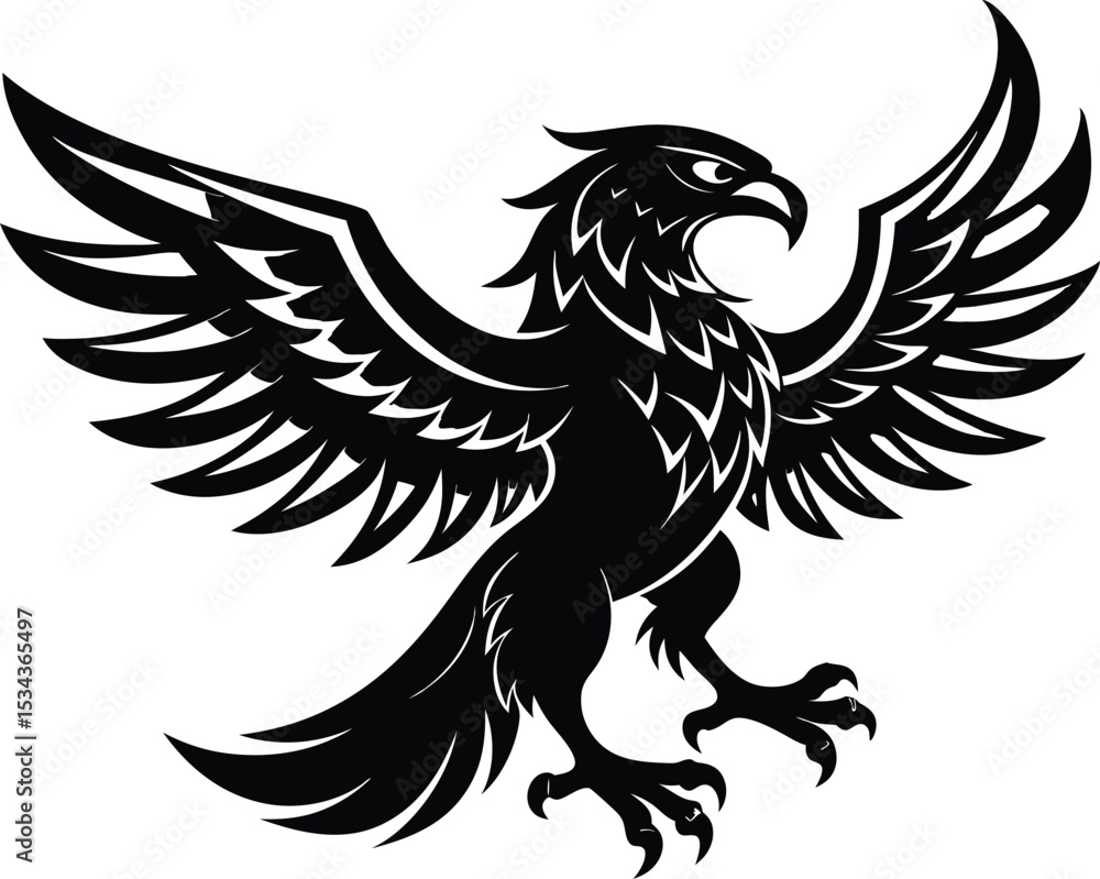 Obraz premium Decorative Eagle Vector Design, Eagle Bird Clipart