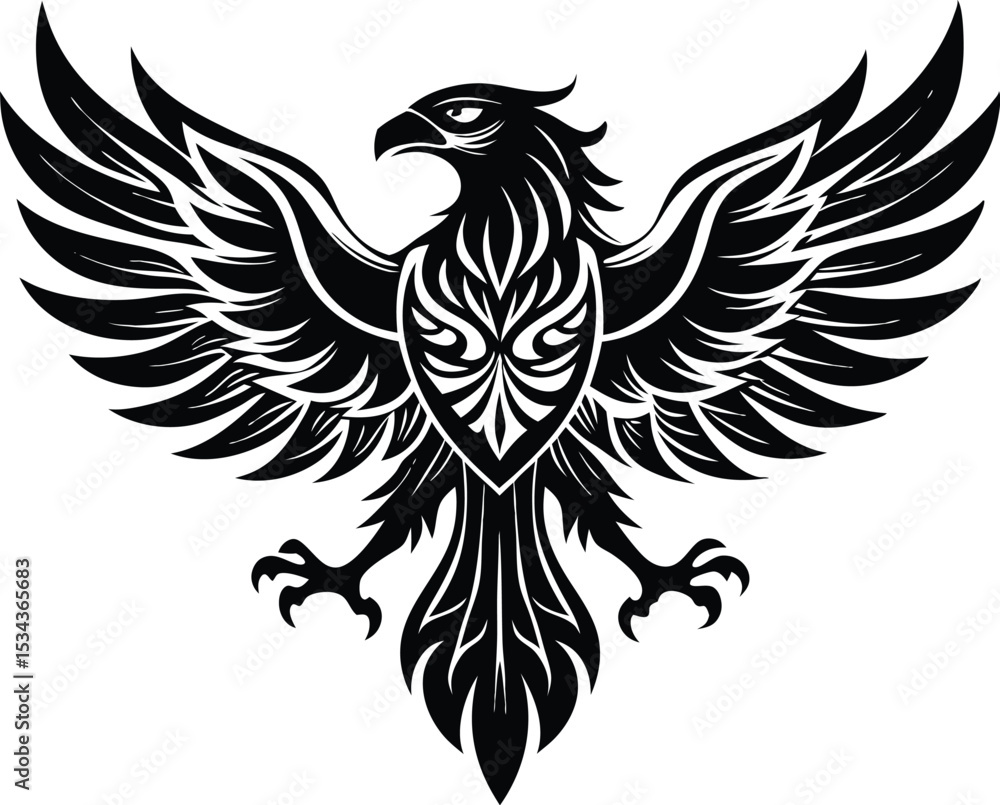 Fototapeta premium Decorative Eagle Vector Design, Eagle Bird Clipart