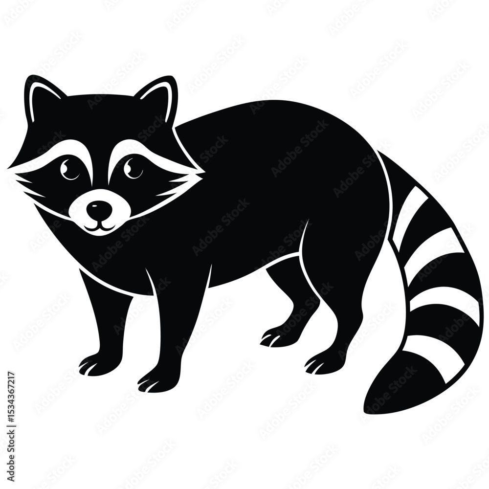 Obraz premium raccon vector