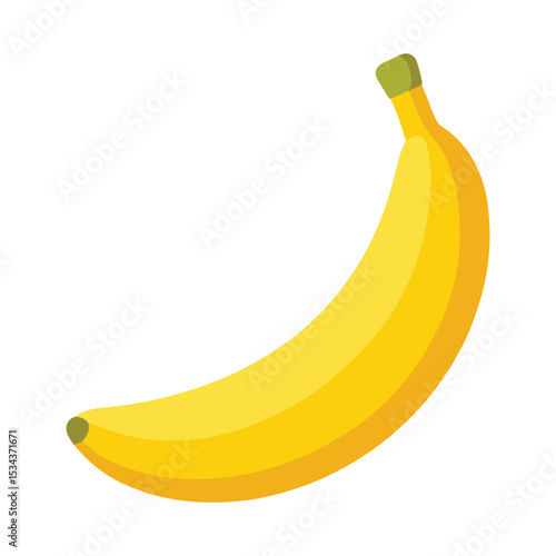 Vector banana illustration, cartoon fruit