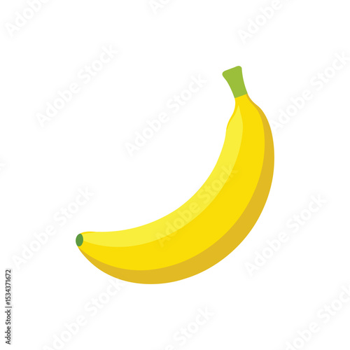 Vector banana illustration, cartoon fruit