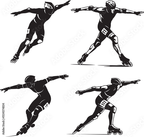 Rollerskating icon vector illustration