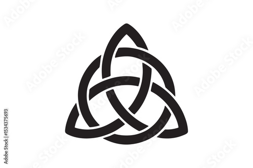 celtic knot silhouette vector art illustration on white background