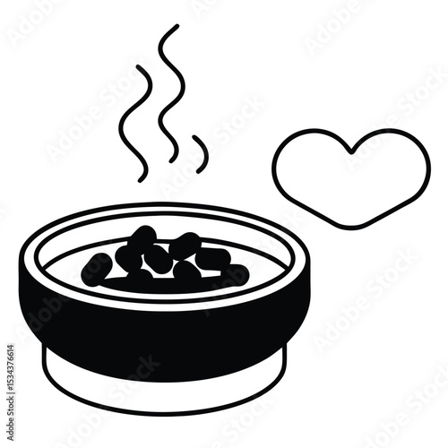 minimalistic black silhouette line-art illustration of an ashtray filled with several cigarette butts