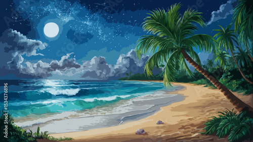 Beach at night