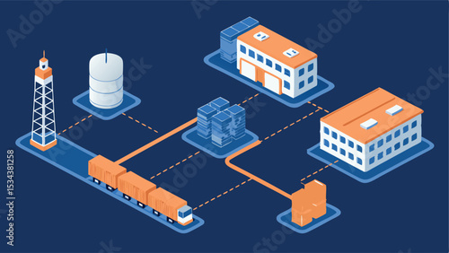 Futuristic Vector Art of AI Predicting Supply Chain Disruptions  