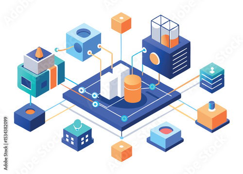 Blue Palette Vector Design of Alternative Logistics Routes  