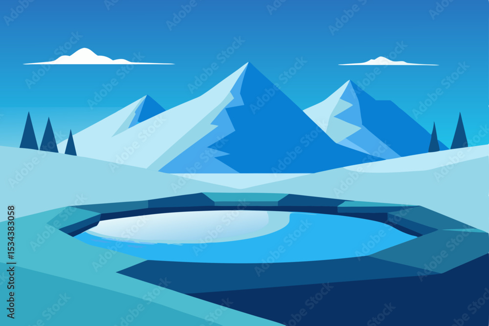 winter landscape with mountains winter landscape with mountains