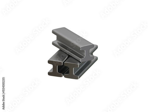 steel beam icon 3d illustration render