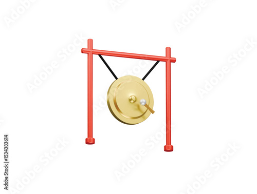 gong icon 3d illustration render