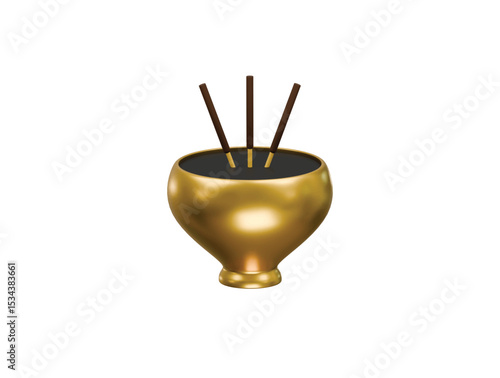 incense icon 3d illustration render