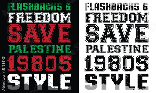 Palestine design vector, Save Palestine illustration for banner, t-shirt, poster, sticker, badges, social media design. Hand-Drawn Lettering Phrase, Calligraphy Graphic Typography.