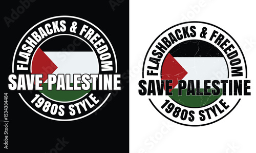 Palestine design vector, Save Palestine illustration for banner, t-shirt, poster, sticker, badges, social media design. Hand-Drawn Lettering Phrase, Calligraphy Graphic Typography.