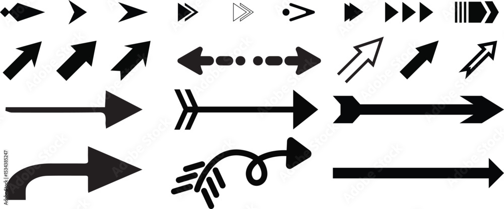 arrow icon vector pack Black white backgaund arrow icon vector pack Black white backgaund