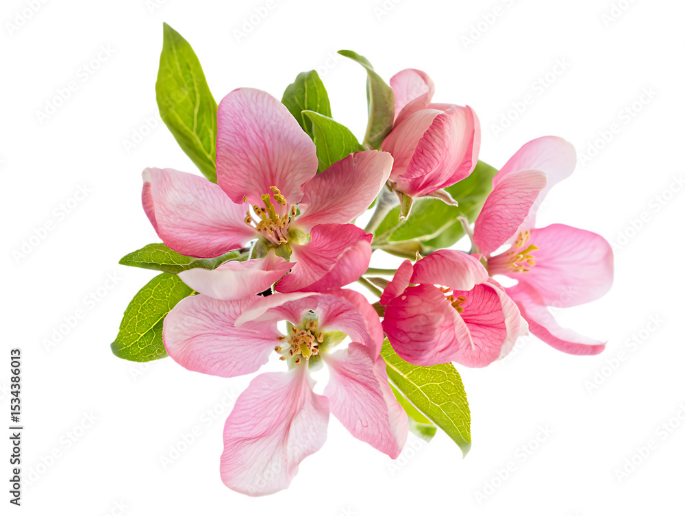 Obraz premium Delicate Pink Apple Blossoms Springtime Floral Beauty