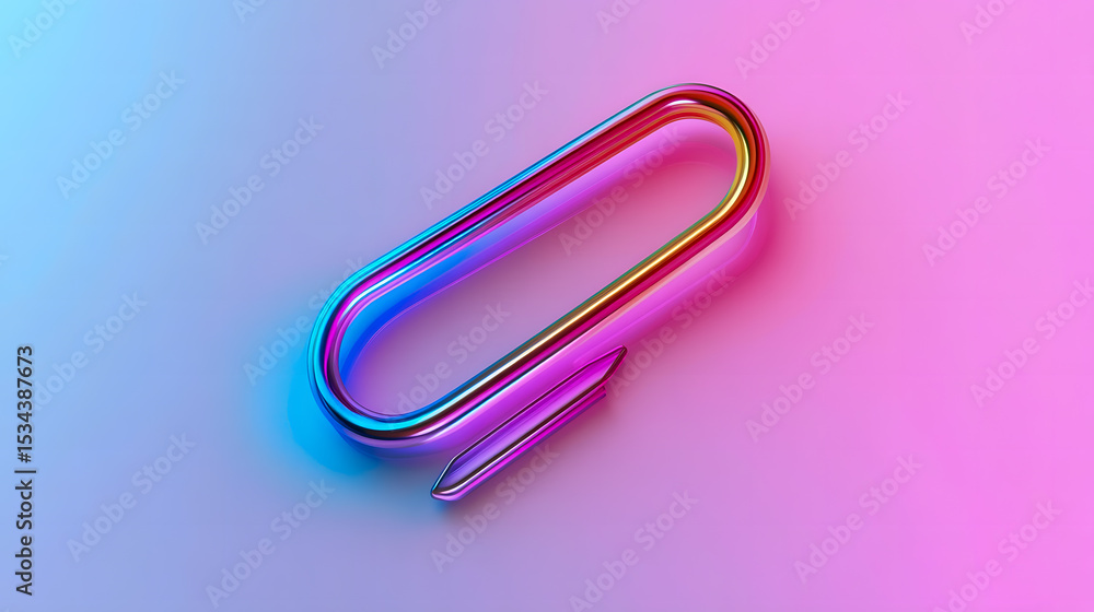 Simple Paperclip on White Simple Paperclip on White