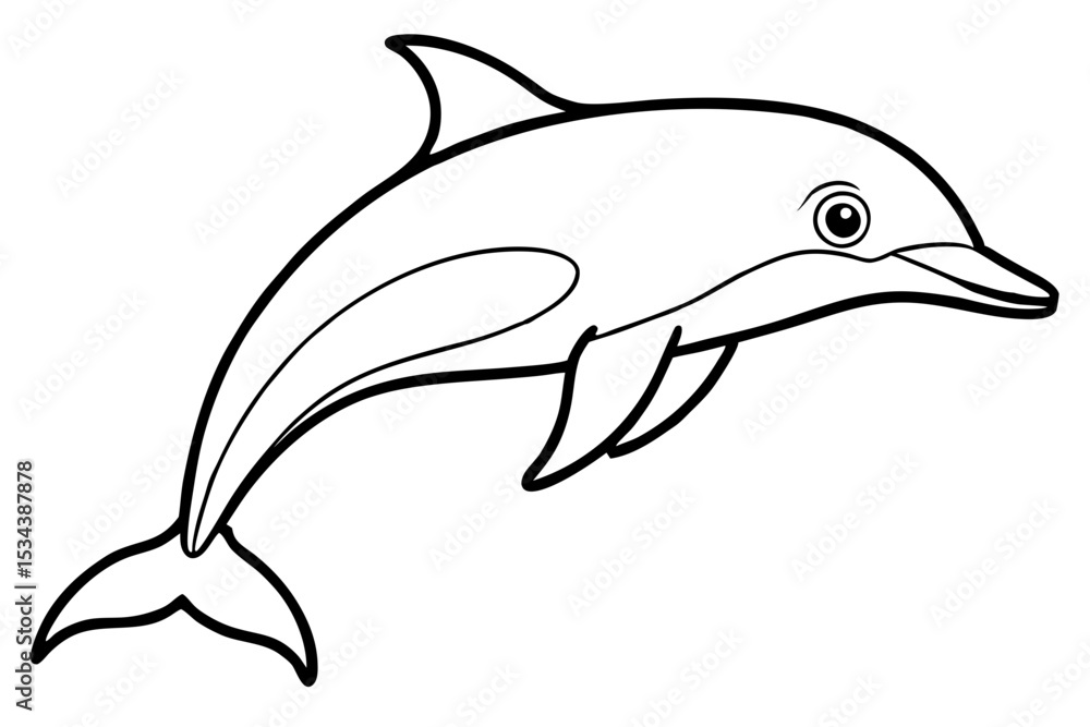 Obraz premium Elegant Dolphin Outline