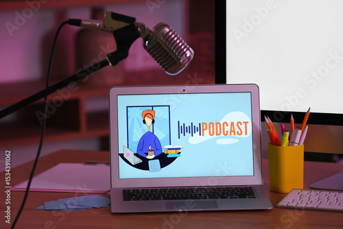 Podcast recording studio se...