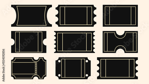 Hand-drawn voucher and ticket designs in groovy retro cartoon style – perfect for events, coupons, discounts and reward cards