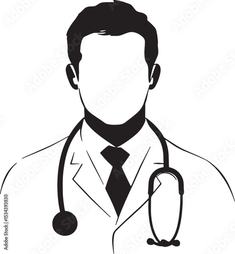 Doctor icon faceless medical professional healthcare symbol