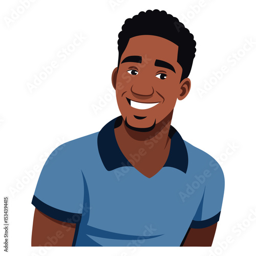 A relaxed African American man with an easygoing, calm demeanor and friendly gaze.