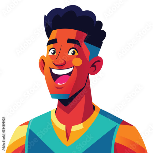 A vibrant African American man with an energetic, lively expression.