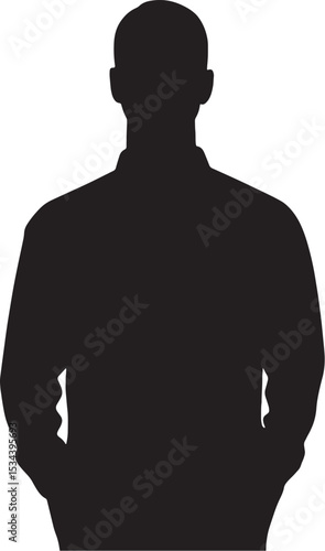 Anonymous Male Silhouette Profile Image Black and White
